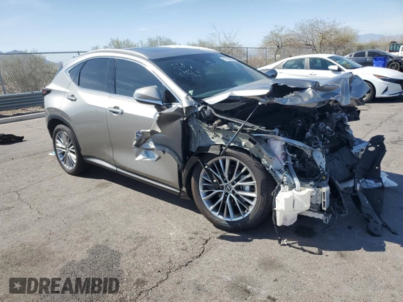2025 Lexus NX 350h Premium with VIN 2T2GKCEZ3SC040255, listed as a Copart auction lot 52103885 with 7,288 mi miles and Salvage title. Bid and sale history available at DreamBid. Image 4.