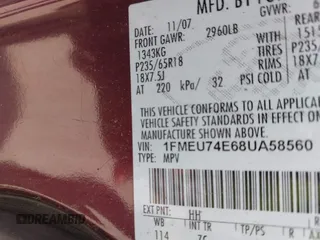 2008 Ford Explorer Eddie Bauer with VIN 1FMEU74E68UA58560, listed as a IAAI auction lot 42147660 with 230,000 mi miles and . Bid and sale history available at DreamBid. Image 9.