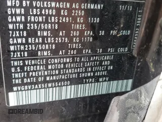2014 Volkswagen Tiguan S z VIN WVGBV3AX5EW554500, wystawiony jako Copart lot #57016775 z przebiegiem 91 101 mil mil oraz Szkoda całkowita • Salvage title. Historia ofert i sprzedaży dostępna na DreamBid. Obrazek 13.