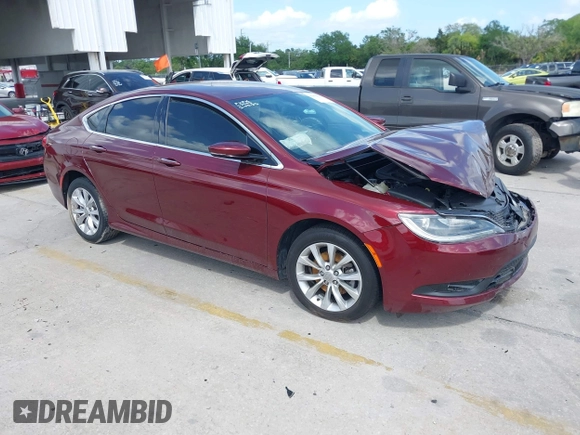 2015 Chrysler 200 C with VIN 1C3CCCCB4FN655152, listed as a IAAI auction lot 41953932 with 67,014 mi miles and . Bid and sale history available at DreamBid. Image 1.