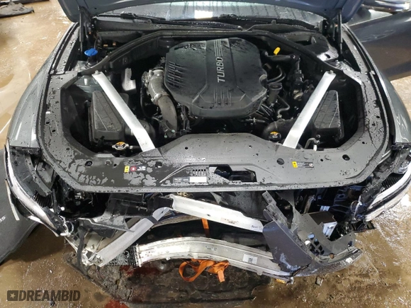 2022 Genesis G70 3.3T with VIN KMTG54TE7NU084124, listed as a Copart auction lot 50022085 with 22,338 mi miles and Salvage Title. Bid and sale history available at carsss.com. Image 11.