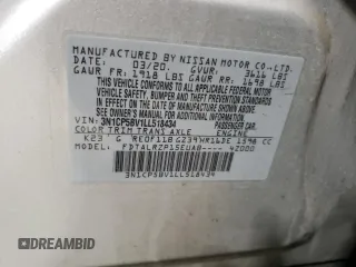 2020 Nissan Kicks S with VIN 3N1CP5BV1LL518434, listed as a Copart auction lot 46991545 with 66,980 mi miles and Salvage Title. Bid and sale history available at carsss.com. Image 15.