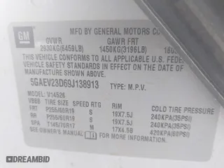 2009 Buick Enclave CXL with VIN 5GAEV23D69J138913, listed as a IAAI auction lot 41855696 with 235,818 mi miles. Bid and sale history available at carsss.com. Image 9.