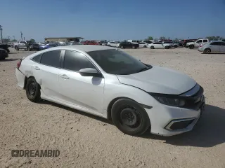 2019 Honda Civic LX with VIN 19XFC2F66KE032115, listed as a Copart auction lot 49278695 with 75,445 mi miles and Salvage Title. Bid and sale history available at DreamBid. Image 4.