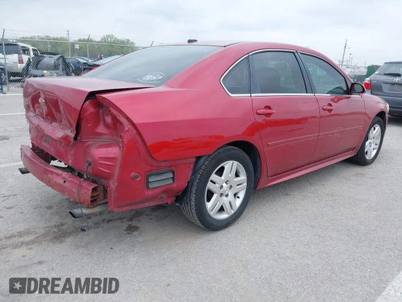 2014 Chevrolet Impala LT with VIN 2G1WB5E36E1189486, listed as a IAAI auction lot 42004781 with 154,837 mi miles and . Bid and sale history available at DreamBid. Image 4.
