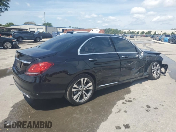 2019 Mercedes-Benz C 300 with VIN 55SWF8DBXKU296537, listed as a Copart auction lot 58489665 with 51,341 mi miles and Salvage title. Bid and sale history available at DreamBid. Image 3.