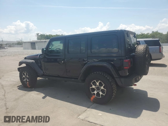 2022 Jeep Wrangler Unlimited Rubicon with VIN 1C4HJXFG1NW193437, listed as a Copart auction lot 57137365 with 56,732 mi miles and Salvage title. Bid and sale history available at DreamBid. Image 2.
