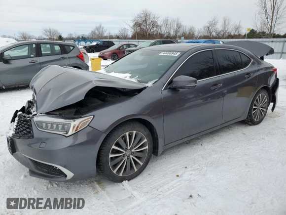 2018 Acura TLX Technology with VIN 19UUB3F58JA802955, listed as a Copart auction lot 44498945 with 128,179 mi miles and Salvage title. Bid and sale history available at DreamBid. Image 1.