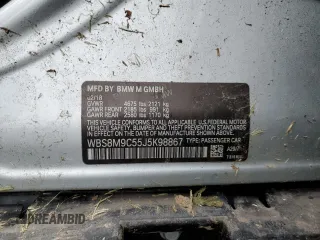 2018 BMW M3 z VIN WBS8M9C55J5K98867, wystawiony jako Copart lot #56819745 z przebiegiem 99 913 mil mil oraz Szkoda całkowita • Salvage title. Historia ofert i sprzedaży dostępna na DreamBid. Obrazek 12.