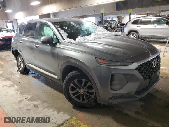 2019 Hyundai Santa Fe SE with VIN 5NMS23AD0KH079064, listed as a Copart auction lot 45982265 with 72,184 mi miles and Salvage Title. Bid and sale history available at DreamBid. Image 4.