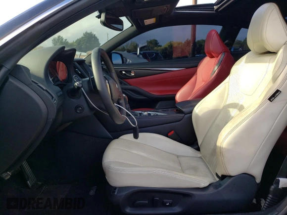 2022 Infiniti Q60 Red Sport 400 with VIN JN1FV7LK5NM660409, listed as a Copart auction lot 71884424 with 35,354 mi miles and Salvage title. Bid and sale history available at DreamBid. Image 7.