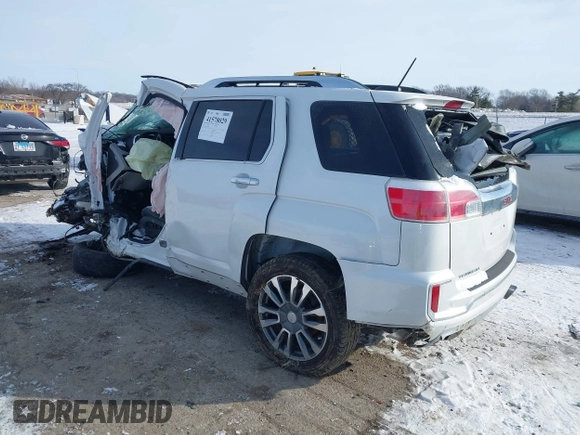 2016 GMC Terrain Denali z VIN 2GKFLRE36G6215185, wystawiony jako IAAI lot #41578029 z przebiegiem Nie podano mil oraz . Historia ofert i sprzedaży dostępna na DreamBid. Obrazek 3.