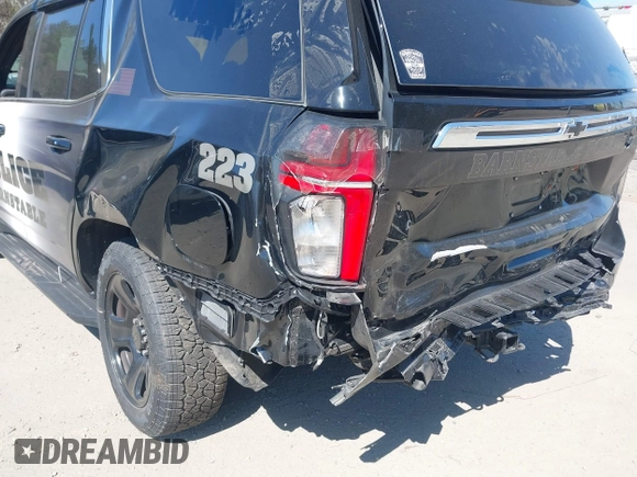 2023 Chevrolet Tahoe Commercial with VIN 1GNSKLED3PR430313, listed as a IAAI auction lot 42061257 with 22,824 mi miles and . Bid and sale history available at DreamBid. Image 6.