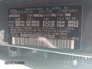 2024 Hyundai Ioniq 5 Limited with VIN KM8KRDDF8RU277520, listed as a IAAI auction lot 42480659 with 4,687 mi miles and . Bid and sale history available at DreamBid. Image 9.