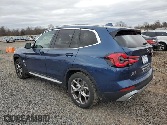 2024 BMW X3 xDrive30i with VIN 5UX53DP01R9V84314, listed as a Copart auction lot 47014205 with 8,645 mi miles and Salvage Title. Bid and sale history available at carsss.com. Image 2.