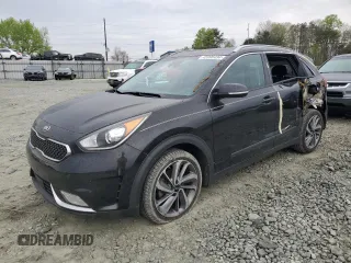 2017 Kia Niro Touring with VIN KNDCE3LC7H5055145, listed as a Copart auction lot 45996494 with 90,695 mi miles and Salvage Title. Bid and sale history available at carsss.com. Image 1.