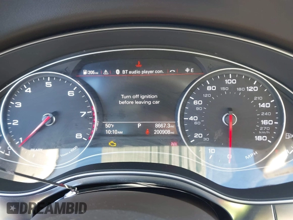 2018 Audi A6 Premium with VIN WAUC8AFC2JN051322, listed as a IAAI auction lot 41197851 with 200,908 mi miles. Bid and sale history available at carsss.com. Image 7.