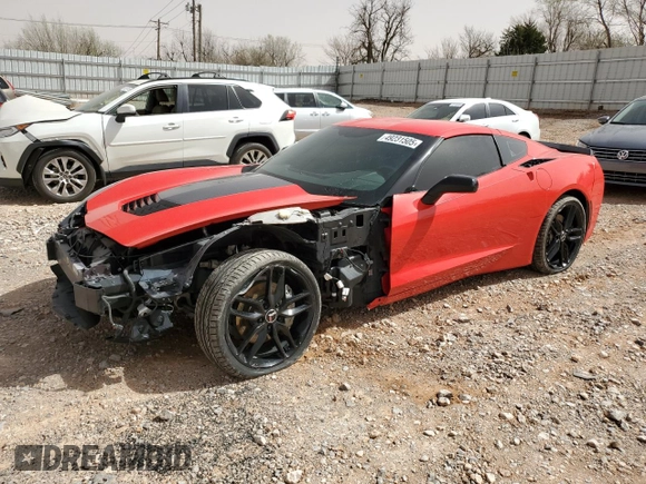 2015 Chevrolet Corvette 1LT with VIN 1G1YA2D74F5117037, listed as a Copart auction lot 49231505 with 50,488 mi miles and Salvage title. Bid and sale history available at DreamBid. Image 1.