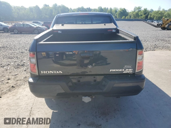 2012 Honda Ridgeline RTL with VIN 5FPYK1F54CB452813, listed as a Copart auction lot 62020825 with 79,176 mi miles and Salvage title. Bid and sale history available at DreamBid. Image 6.