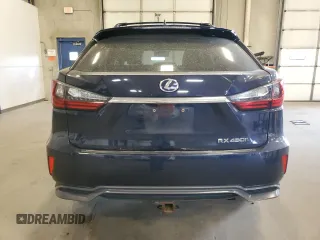 2018 Lexus RX 450h with VIN 2T2BGMCA9JC021481, listed as a Copart auction lot 57111405 with 186,533 mi miles and Salvage title. Bid and sale history available at DreamBid. Image 6.