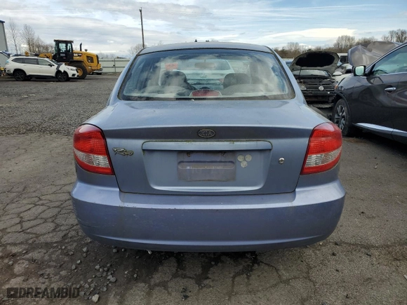 2003 Kia Rio with VIN KNADC125X36279379, listed as a Copart auction lot 50389895 with 0 mi miles and Clean Title. Bid and sale history available at carsss.com. Image 6.