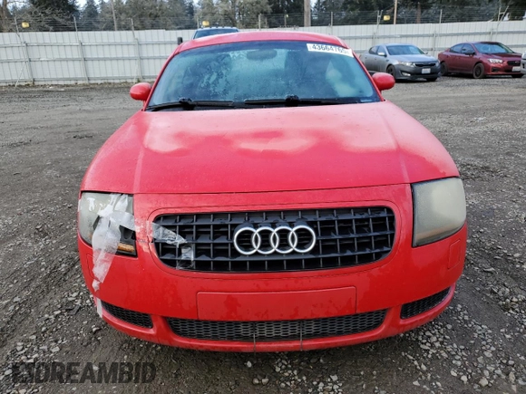 2005 Audi TT with VIN TRUSC28N751010236, listed as a Copart auction lot 43664765 with 111,931 mi miles and Salvage Title. Bid and sale history available at carsss.com. Image 5.