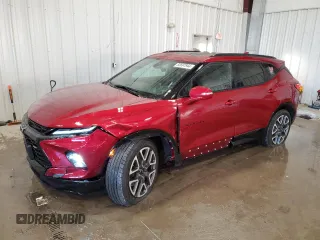 2023 Chevrolet Blazer RS z VIN 3GNKBKRS9PS198929, wystawiony jako Copart lot #83697844 z przebiegiem 11 573 mil mil oraz Szkoda całkowita • Salvage title. Historia ofert i sprzedaży dostępna na DreamBid. Obrazek 1.
