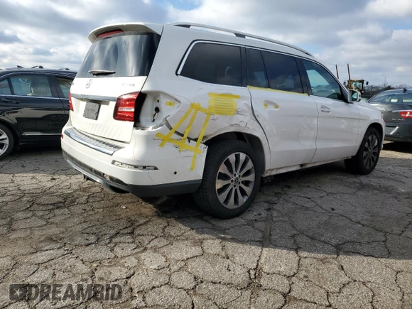 2018 Mercedes-Benz GLS 450 with VIN 4JGDF6EE4JB132316, listed as a Copart auction lot 42323674 with 63,686 mi miles and . Bid and sale history available at DreamBid. Image 3.