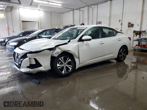 2021 Nissan Sentra SV with VIN 3N1AB8CV9MY230557, listed as a Copart auction lot 52199495 with 72,095 mi miles and Salvage Title. Bid and sale history available at DreamBid. Image 1.