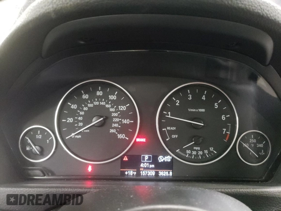2015 BMW 3 Series 320i xDrive with VIN WBA3C3G57FNT52072, listed as a Copart auction lot 45038055 with 157,309 mi miles and Salvage Title. Bid and sale history available at carsss.com. Image 9.