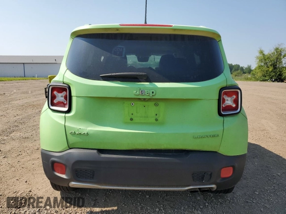 2016 Jeep Renegade Limited with VIN ZACCJBDT8GPC60046, listed as a Copart auction lot 60529055 with 110,282 mi miles and Salvage title. Bid and sale history available at DreamBid. Image 6.