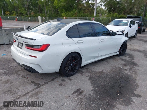 2021 BMW 3 Series M340i xDrive with VIN 3MW5U9J03M8B94898, listed as a IAAI auction lot 41611425 with 38,614 mi miles. Bid and sale history available at carsss.com. Image 4.