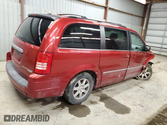 2010 Chrysler Town & Country Touring with VIN 2A4RR5D1XAR229185, listed as a Copart auction lot 47168355 with 0 mi miles and Salvage Title. Bid and sale history available at carsss.com. Image 3.
