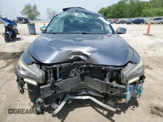 2018 Infiniti Q50 Luxe with VIN JN1EV7AP2JM362954, listed as a Copart auction lot 57292915 with 161,208 mi miles and Salvage title. Bid and sale history available at DreamBid. Image 5.