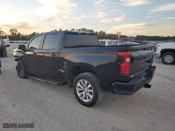 2021 Chevrolet Silverado 1500 Custom with VIN 3GCPWBEH8MG102560, listed as a Copart auction lot 76747484 with 81,580 mi miles and Salvage Title. Bid and sale history available at carsss.com. Image 2.