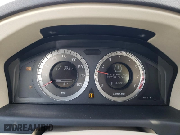2007 Volvo S80 V8 with VIN YV1AH852X71026271, listed as a Copart auction lot 46933095 with 161,484 mi miles and Salvage Title. Bid and sale history available at carsss.com. Image 9.