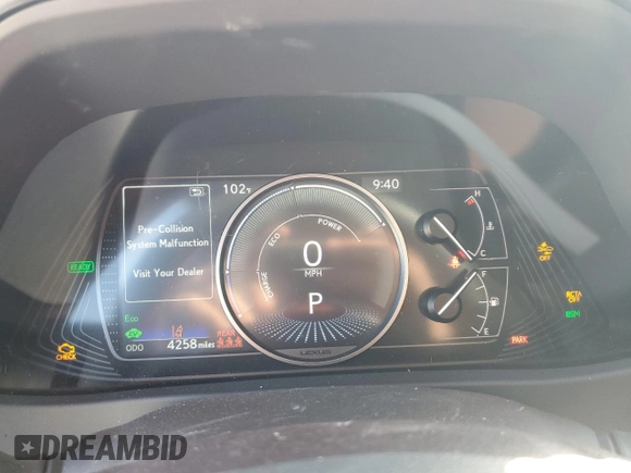 2024 Lexus UX 250h F Sport z VIN JTHB6JBH7R2179766, wystawiony jako Copart lot #85129414 z przebiegiem 4 258 mil mil oraz Szkoda całkowita • Salvage title. Historia ofert i sprzedaży dostępna na DreamBid. Obrazek 9.