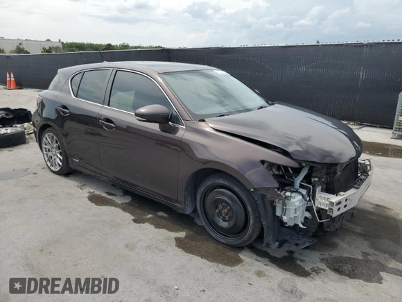 2012 Lexus CT 200h z VIN JTHKD5BH2C2056140, wystawiony jako Copart lot #58733315 z przebiegiem 182 139 mil mil oraz Szkoda całkowita • Salvage title. Historia ofert i sprzedaży dostępna na DreamBid. Obrazek 4.