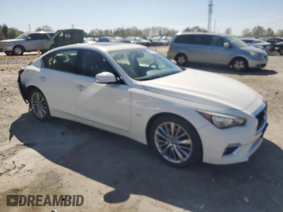 2018 Infiniti Q50 3.0t LUXE with VIN JN1EV7AR1JM437807, listed as a Copart auction lot 52291915 with 69,280 mi miles and Salvage Title. Bid and sale history available at carsss.com. Image 4.