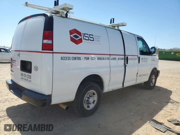 2019 Chevrolet Express Cargo Van with VIN 1GCWGAFG4K1279871, listed as a Copart auction lot 50024895 with 84,102 mi miles and Clean Title. Bid and sale history available at carsss.com. Image 3.