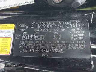 2010 Kia Sportage LX with VIN KNDKGCA33A7706645, listed as a IAAI auction lot 41387232 with 178,714 mi miles and . Bid and sale history available at carsss.com. Image 9.