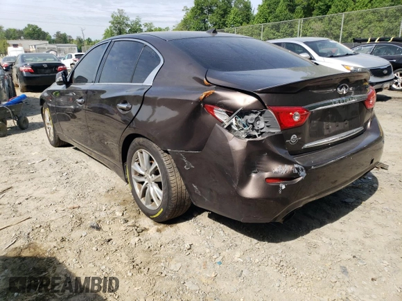 2017 Infiniti Q50 3.0t Premium with VIN JN1EV7AP6HM737836, listed as a Copart auction lot 52141883 with 123,927 mi miles and Clean Title. Bid and sale history available at carsss.com. Image 2.