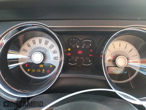 2012 Ford Mustang GT Premium with VIN 1ZVBP8CFXC5250689, listed as a Copart auction lot 45692145 with 152,224 mi miles and Salvage Title. Bid and sale history available at DreamBid. Image 9.