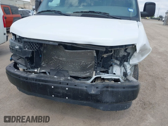 2023 Chevrolet Express Cargo Van with VIN 1GCWGAFP5P1192004, listed as a IAAI auction lot 42060862 with 31,706 mi miles. Bid and sale history available at carsss.com. Image 6.