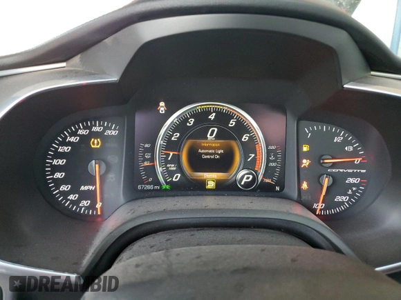 2016 Chevrolet Corvette 2LT with VIN 1G1YD2D7XG5104818, listed as a Copart auction lot 51852795 with 67,286 mi miles and Salvage Title. Bid and sale history available at carsss.com. Image 9.
