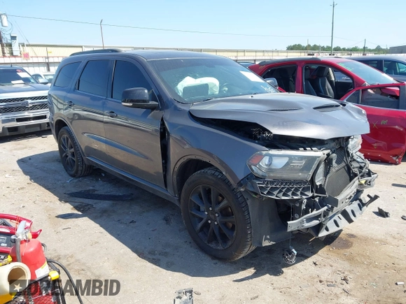 2018 Dodge Durango GT with VIN 1C4RDJDG9JC386748, listed as a IAAI auction lot 41985780 with 103,819 mi miles and . Bid and sale history available at DreamBid. Image 1.