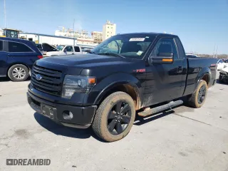 2014 Ford F-150 XL with VIN 1FTMF1CT4EFA06349, listed as a Copart auction lot 44969465 with 56,354 mi miles and Salvage Title. Bid and sale history available at carsss.com. Image 1.