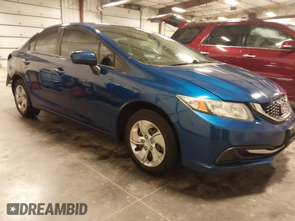 2015 Honda Civic Sedan LX with VIN 2HGFB2F51FH558237, listed as a IAAI auction lot 41986522 with 122,414 mi miles. Bid and sale history available at carsss.com. Image 1.