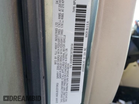 2009 Subaru Outback Limited z VIN 4S4BP66C597336154, wystawiony jako Copart lot #47238655 z przebiegiem 161 586 mil mil oraz Szkoda całkowita • Salvage title. Historia ofert i sprzedaży dostępna na DreamBid. Obrazek 13.