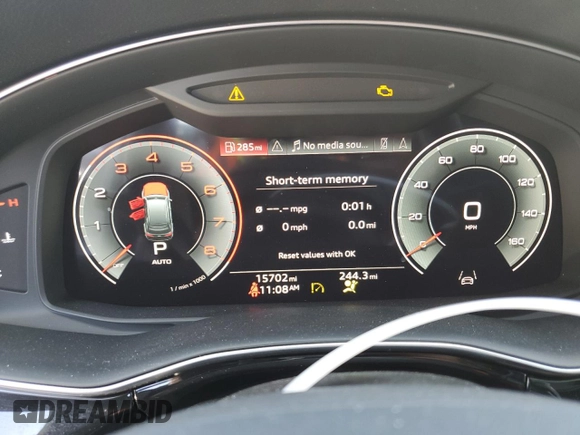 2023 Audi Q7 Premium Plus with VIN WA1LXBF77PD018405, listed as a Copart auction lot 55975455 with 15,702 mi miles and Salvage title. Bid and sale history available at DreamBid. Image 9.